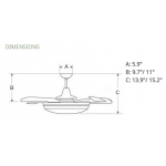 Iconic SWIFT MINI DC 38吋 天花吊扇 (啞白色) - 自動開合扇葉 可調LED燈